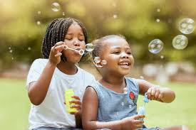 Children playing happily
